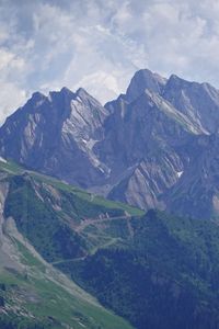 Preview wallpaper mountains, trees, slope, trail