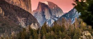 Preview wallpaper mountains, trees, slopes, peak, nature