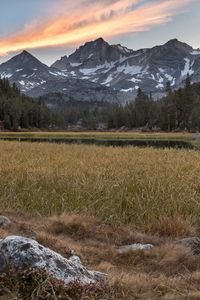 Preview wallpaper mountains, trees, space, landscape
