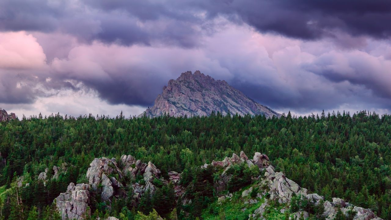 Wallpaper mountains, trees, taganay, national park, urals, russia