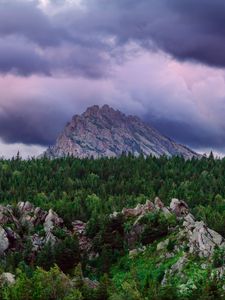 Preview wallpaper mountains, trees, taganay, national park, urals, russia