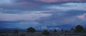 Preview wallpaper mountains, twilight, clouds, sky