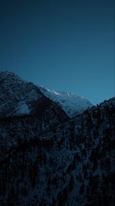 Preview wallpaper mountains, twilight, snow, winter