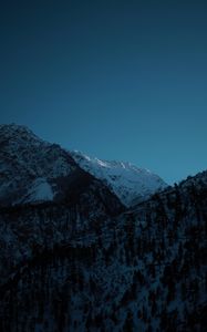 Preview wallpaper mountains, twilight, snow, winter