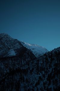 Preview wallpaper mountains, twilight, snow, winter