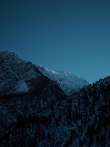 Preview wallpaper mountains, twilight, snow, winter