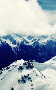 Preview wallpaper mountains, val thorens, france, summit, snow