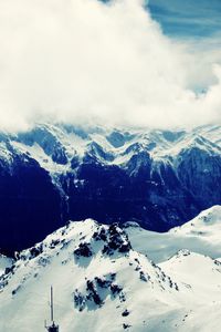 Preview wallpaper mountains, val thorens, france, summit, snow