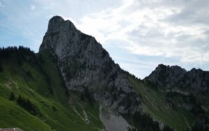 Preview wallpaper mountains, valley, field, flowers, nature, landscape