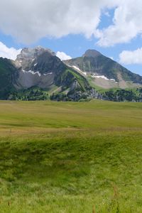 Preview wallpaper mountains, valley, grass, relief, landscape