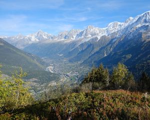 Preview wallpaper mountains, valley, haze, landscape