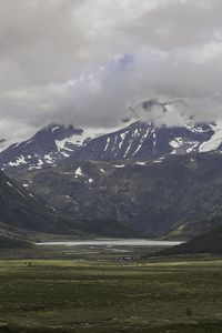 Preview wallpaper mountains, valley, lake, greenery, landscape