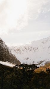 Preview wallpaper mountains, valley, landscape, peaks, snowy