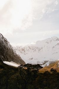 Preview wallpaper mountains, valley, landscape, peaks, snowy