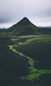 Preview wallpaper mountains, valley, landscape, nature, iceland