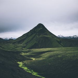 Preview wallpaper mountains, valley, landscape, nature, iceland