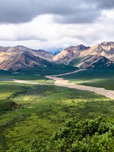 Preview wallpaper mountains, valley, landscape, nature, view