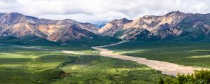 Preview wallpaper mountains, valley, landscape, nature, view