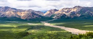 Preview wallpaper mountains, valley, landscape, nature, view