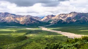 Preview wallpaper mountains, valley, landscape, nature, view