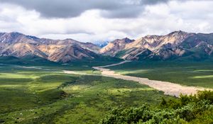 Preview wallpaper mountains, valley, landscape, nature, view