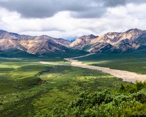 Preview wallpaper mountains, valley, landscape, nature, view
