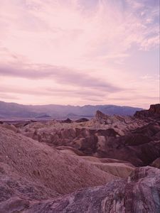 Preview wallpaper mountains, valley, rocks, landscape, rocky