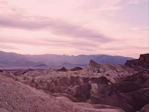 Preview wallpaper mountains, valley, rocks, landscape, rocky