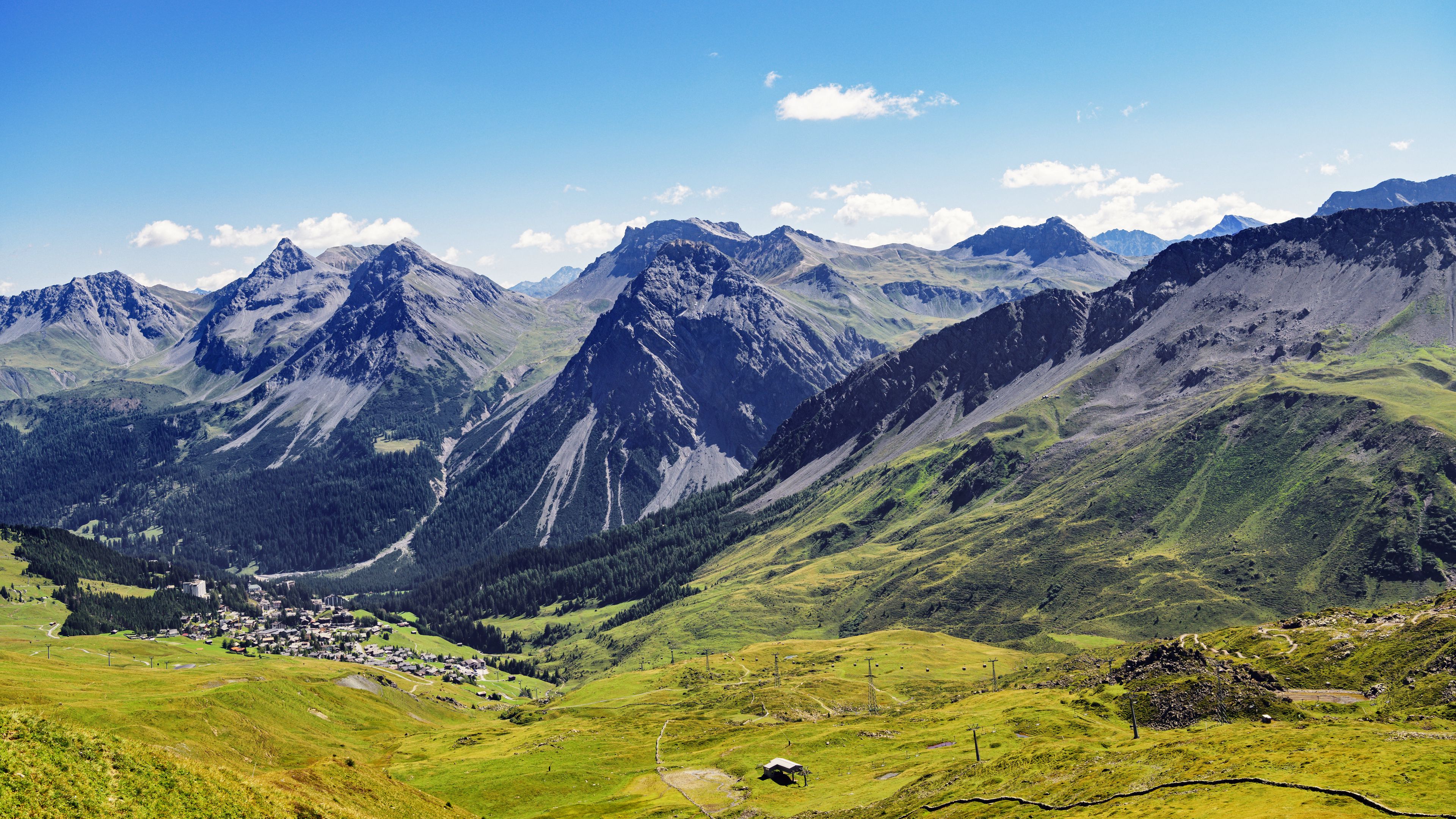 Download wallpaper 3840x2160 mountains, valley, slope, peaks, rocks 4k ...