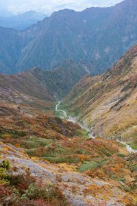 Preview wallpaper mountains, valley, stream, nature, landscape