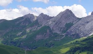 Preview wallpaper mountains, valley, trail, trees