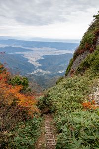Preview wallpaper mountains, valley, trail, landscape, view, nature
