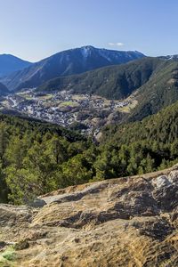 Preview wallpaper mountains, valley, trees, landscape, peaks