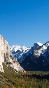 Preview wallpaper mountains, valley, trees, forest, landscape