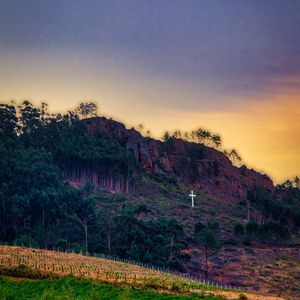 Preview wallpaper mountains, valley, vineyards, nature