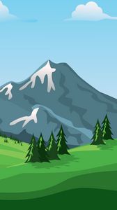 Preview wallpaper mountains, vector, landscape, nature