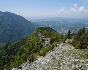 Preview wallpaper mountains, view, landscape, trees