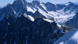 Preview wallpaper mountains, wall, rocks, snow, greatness