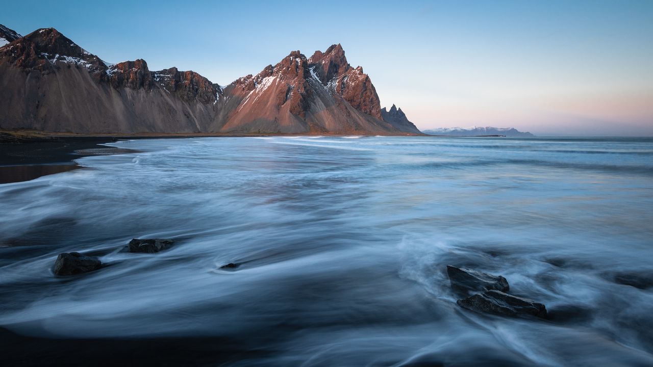 Wallpaper mountains, water, sea, nature, landscape