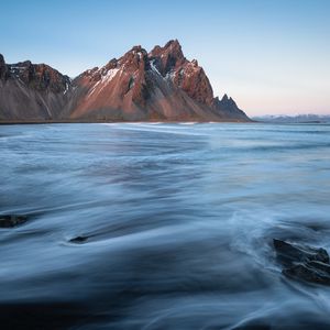 Preview wallpaper mountains, water, sea, nature, landscape
