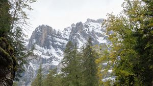 Preview wallpaper mountains, waterfall, rocks, trees