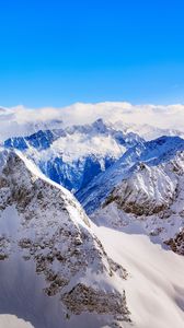 Preview wallpaper mountains, winter, peaks, snow-covered