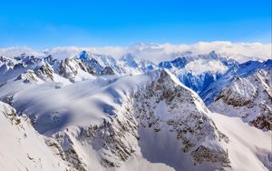 Preview wallpaper mountains, winter, peaks, snow-covered