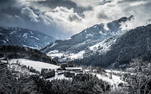 Preview wallpaper mountains, winter, snow