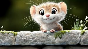 Preview wallpaper mouse, cute, art, smile, positive, paws