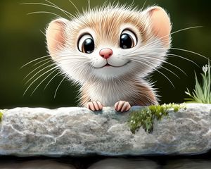 Preview wallpaper mouse, cute, art, smile, positive, paws