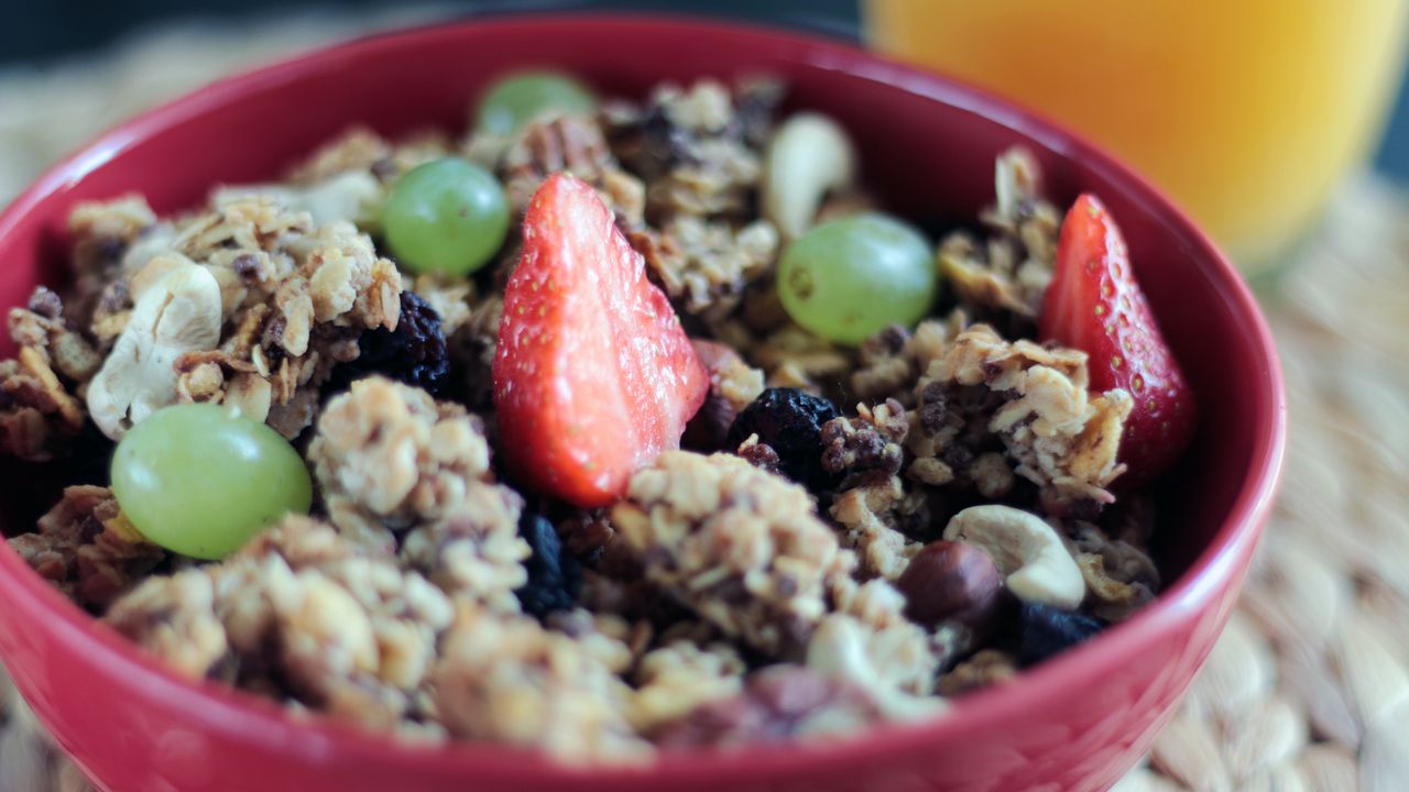 Wallpaper muesli, cereals, fruits, berries