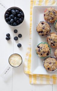 Preview wallpaper muffins, blueberries, curd, cooking