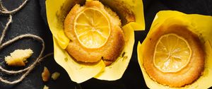 Preview wallpaper muffins, pastries, lemon, citrus, dessert