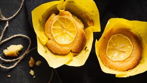 Preview wallpaper muffins, pastries, lemon, citrus, dessert